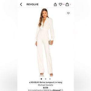 Michael Costello Ivory Jumpsuit